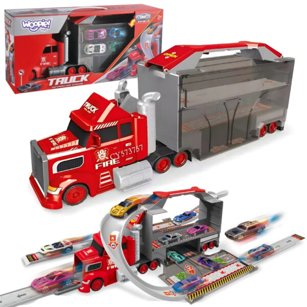WOOPIE Zestaw Ciężarówka Laweta Garaż Tor Wyścigowy - 001