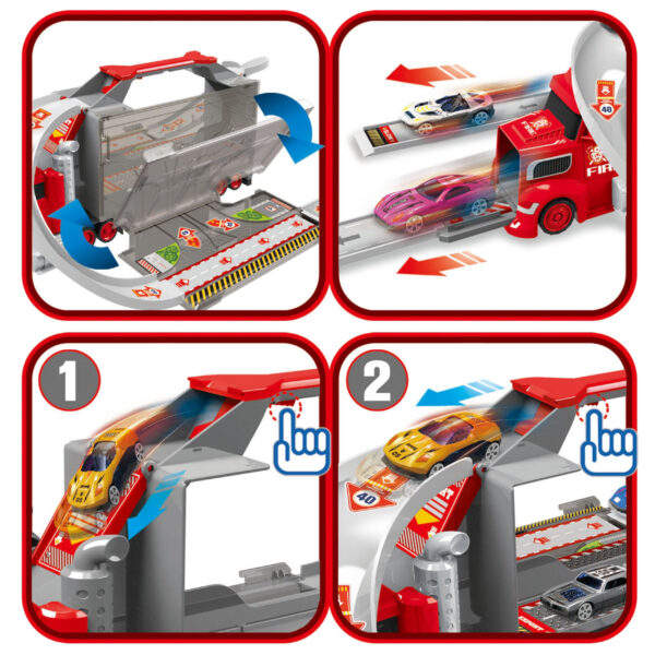 WOOPIE Zestaw Ciężarówka Laweta Garaż Tor Wyścigowy - 009