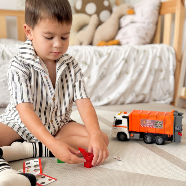 WOOPIE Interaktywna Śmieciarka Model Skala 1:16 Efekty Dźwiękowe i Świetlne - 002