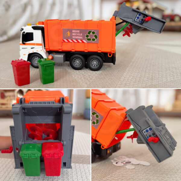 WOOPIE Interaktywna Śmieciarka Model Skala 1:16 Efekty Dźwiękowe i Świetlne - 003