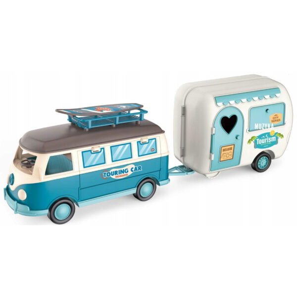 WOOPIE Kamper XL dla Lalek Zestaw Kempingowy z Przyczepką - 008