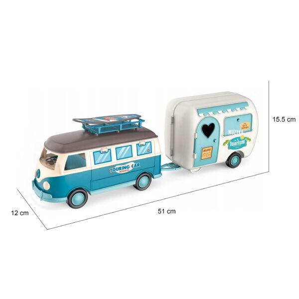 WOOPIE Kamper XL dla Lalek Zestaw Kempingowy z Przyczepką - 012