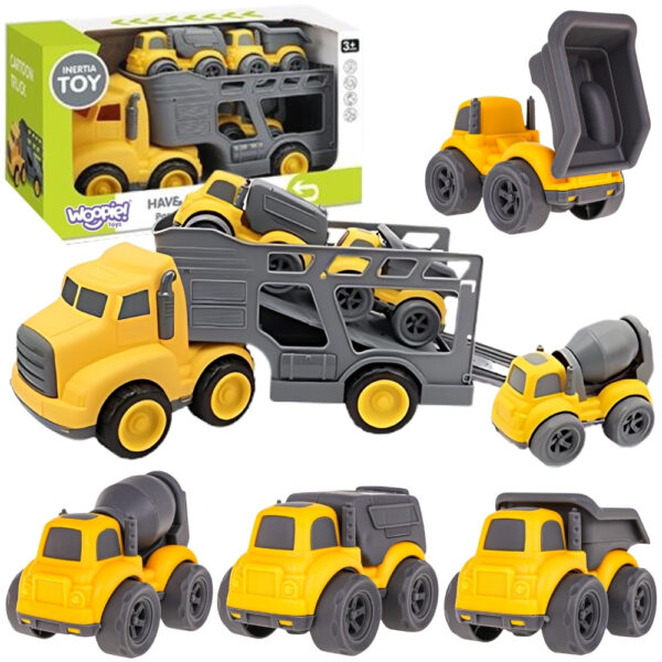 WOOPIE Laweta Zestaw 4w1 Pojazdy Budowlane - 001