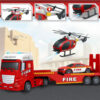 WOOPIE Zestaw Pojazdów Laweta Strażacka Helikopter Samochód Dźwięk Światła - 005