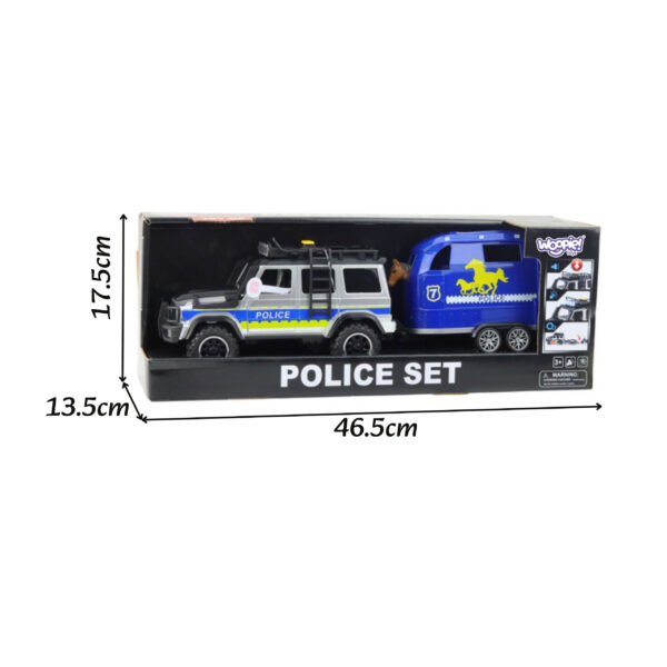 WOOPIE Zestaw Samochód Terenowy Policyjny z Przyczepą dla Konia - 005