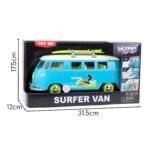 WOOPIE Samochód Bus Surfing Klasyczny Czerwony Ze Światłem I Dźwiękiem Model 1:14 - 002