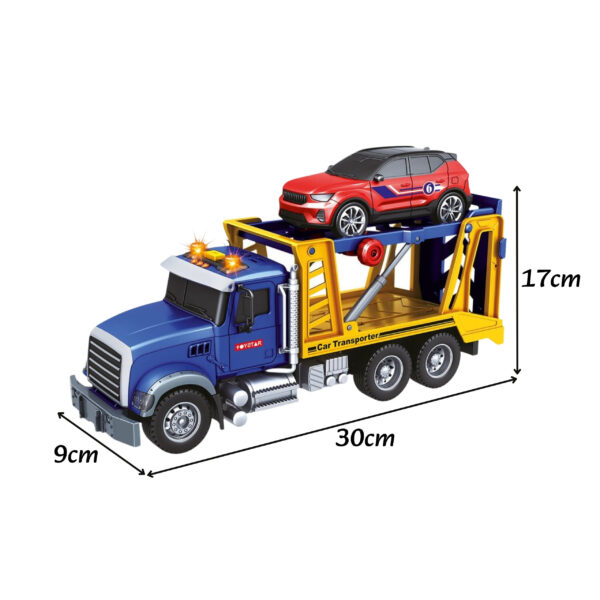 WOOPIE Laweta Ciężarówka Transporter Z Autkiem Światło Dźwięk Skala 1:14 - 006