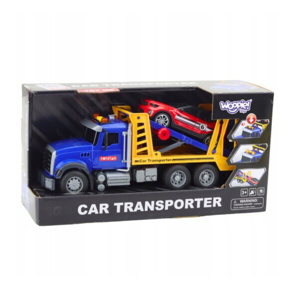 WOOPIE Laweta Ciężarówka Transporter Z Autkiem Światło Dźwięk Skala 1:14 - 007