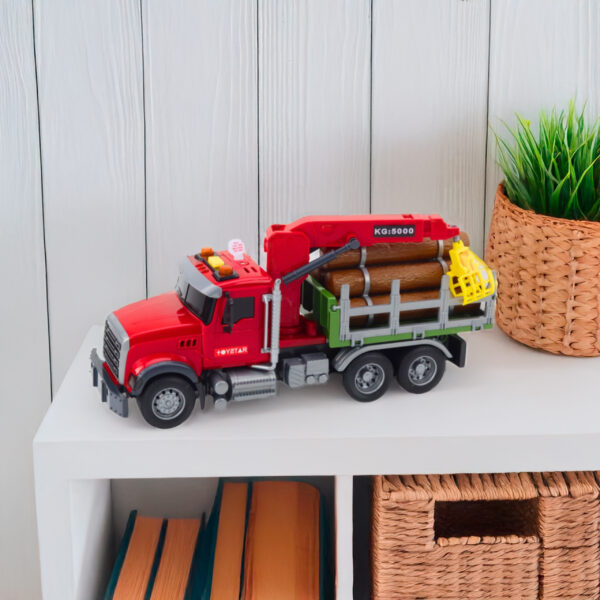 WOOPIE Ciężarówka z Ruchomym Dźwigiem do Drewna Dźwięk Światła 1:14 - 002