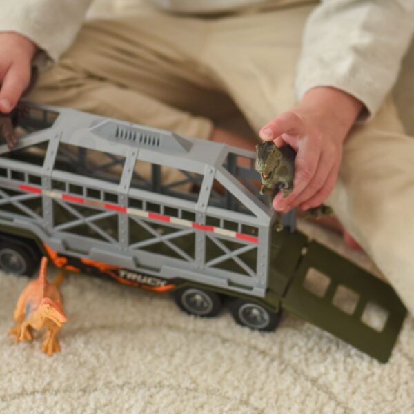 WOOPIE Ciężarówka Transporter Dinozaurów Auto z Dźwiękiem i Światłem - 004