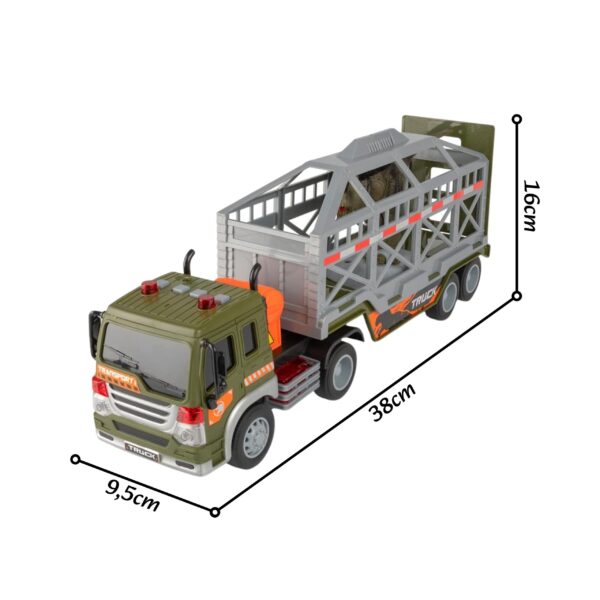 WOOPIE Ciężarówka Transporter Dinozaurów Auto z Dźwiękiem i Światłem - 011