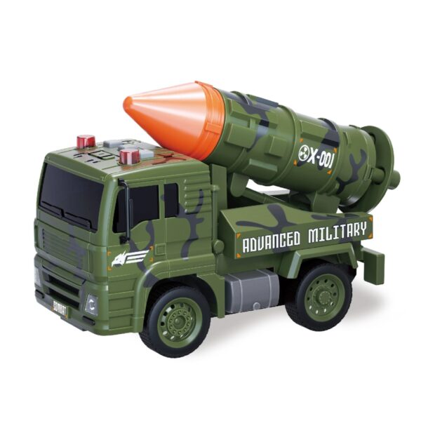 WOOPIE Zestaw Pojazdów Wojskowych z Wyrzutnią Czołg Helikopter 4SZT Skala 1:20 - 006