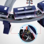 WOOPIE Kolejka Elektryczna Tor Samochodowy Komisariat Policji Helikopter Auta 92 el. - 005