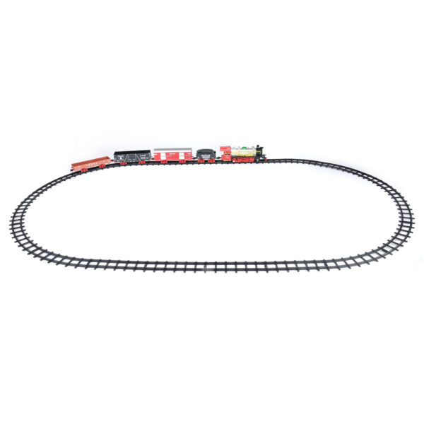 WOOPIE Klasyczny Pociąg Elektryczny Kolejka Tor Dźwięk Światło + 29 Akc. - 004