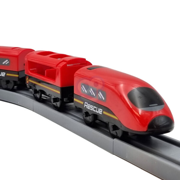 WOOPIE Kolejka Elektryczna Tor Samochodowy Straż Helikopter Auta 92 el. - 004