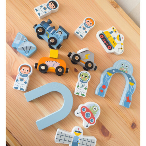 TOOKY TOY Drewniana Kolejka Kosmiczna Zestaw Tory - 007