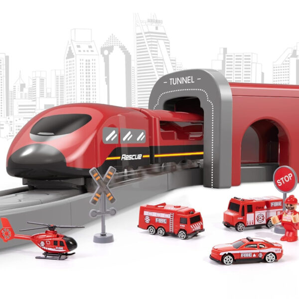 WOOPIE Zestaw Kolejka Elektryczna Pendolino Straż Pożarna 66el. - 003