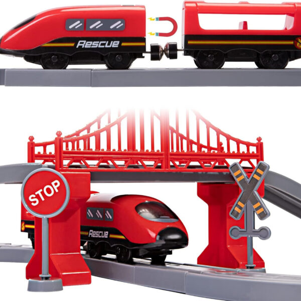 WOOPIE Zestaw Kolejka Elektryczna Pendolino Straż Pożarna 66el. - 004