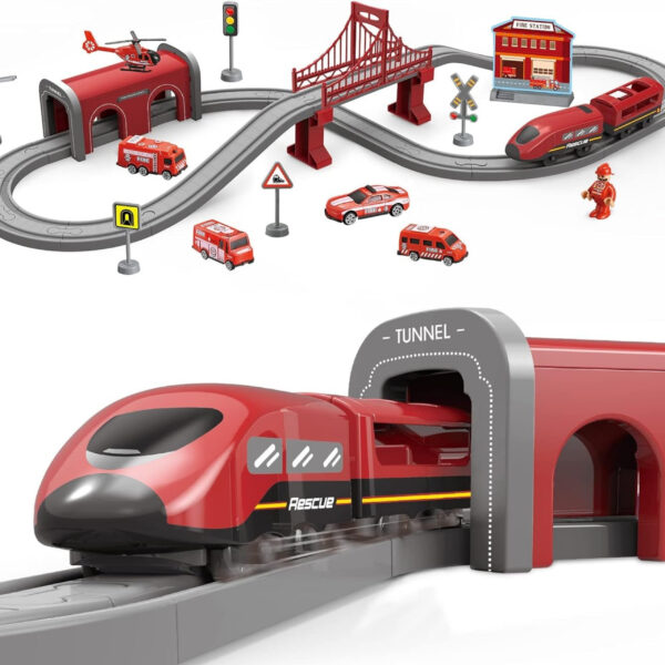 WOOPIE Zestaw Kolejka Elektryczna Pendolino Straż Pożarna 66el. - 005