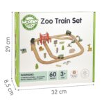 Drewniany Tor Kolejowy ZOO Woopie Green – Pociąg z Wagonami na Magnes Montessori - 006