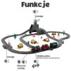 WOOPIE Elektryczna Kolejka Tor Retro Ciuchcia Lokomotywa + 2 Wagony – Zestaw 76 el. - 002