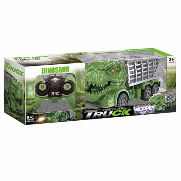 WOOPIE Samochód Zdalnie Sterowany RC Dinozaur Zielony + Figurka - 006