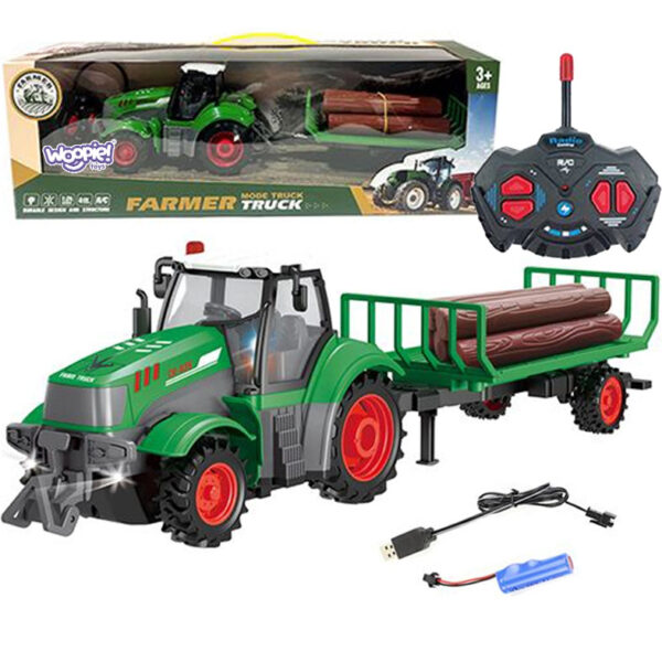 WOOPIE Traktor z Przyczepą na Pilota Sterowany RC - Skala 1:24 - 001