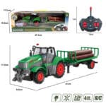 WOOPIE Traktor z Przyczepą na Pilota Sterowany RC - Skala 1:24 - 005
