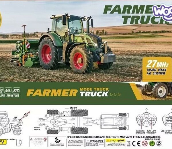WOOPIE Traktor z Przyczepą na Pilota Sterowany RC - Skala 1:24 - 006