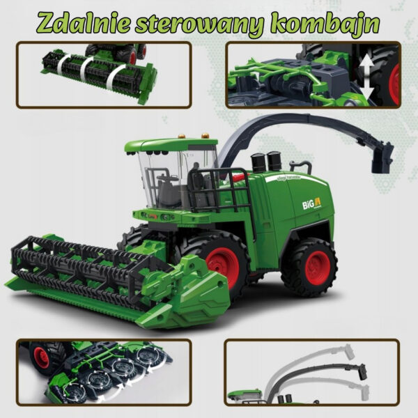 WOOPIE Zdalnie Sterowany Kombajn Rolniczy 1:24 z Efektami Dźwięku, Światła i Dymu - 003