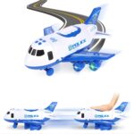 WOOPIE Samolot Rozkładany Transporter Policja z 3 Autami Policyjnymi Zestaw XL Znaki Drogowe - 005