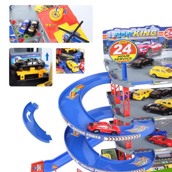 WOOPIE Wielopoziomowy Parking Garaż Myjnia Auta Helikopter + Akc. - 010