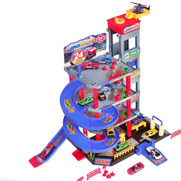 WOOPIE Wielopoziomowy Parking Garaż Myjnia Auta Helikopter + Akc. - 014