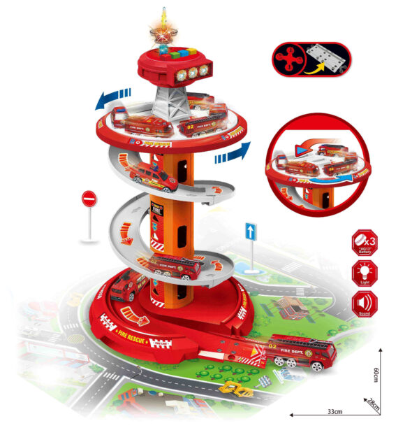 WOOPIE Tor Spirala Garaż dla Samochodzików 3 szt. - 013