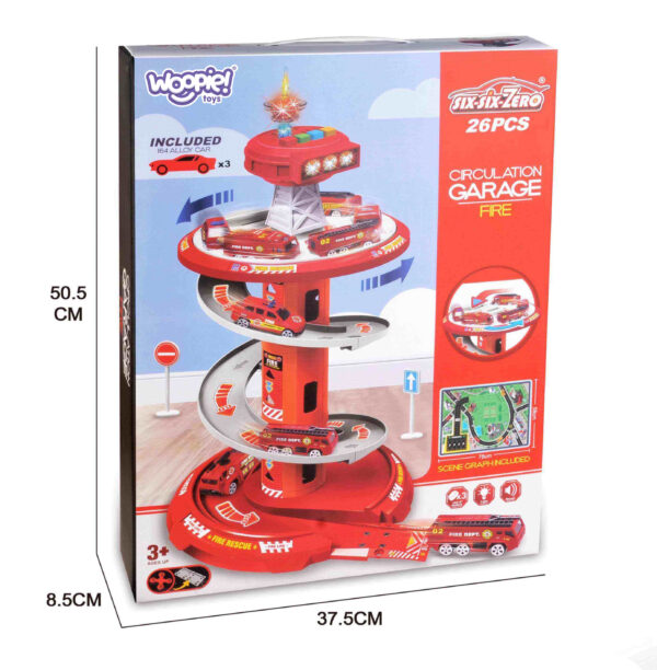 WOOPIE Tor Spirala Garaż dla Samochodzików 3 szt. - 015