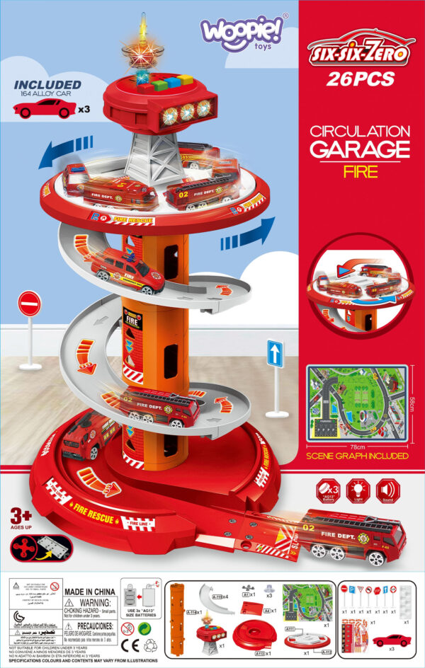 WOOPIE Tor Spirala Garaż dla Samochodzików 3 szt. - 016