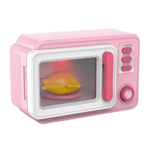 Różowa Kuchenka Mikrofalowa z Kurczakiem - 002
