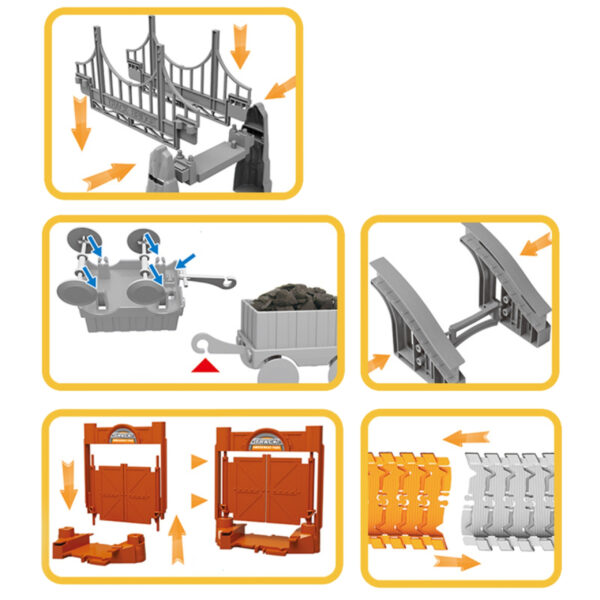 WOOPIE Tor Samochodowy XXL Kolejka Elektryczna Plac Budowy 174 el. - 011