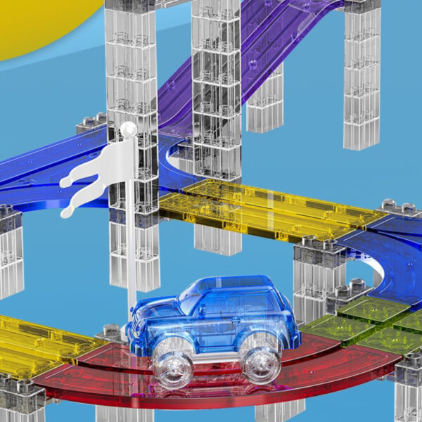 WOOPIE Magnetyczny Tor Samochodowy Wyścigowy + Autko 137 El. - 003