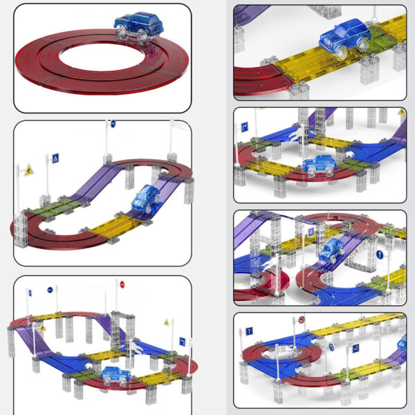 WOOPIE Magnetyczny Tor Samochodowy Wyścigowy + Autko 137 El. - 004