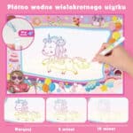 WOOPIE Mata Wodna do Malowania 2w1 XXL 100x70cm Świeci w Ciemności - 002