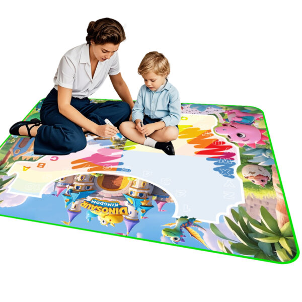 WOOPIE Mata Wodna do Malowania dla Dzieci z Dinozaurami + Akcesoria - 002