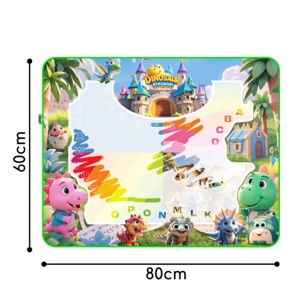 WOOPIE Mata Wodna do Malowania dla Dzieci z Dinozaurami + Akcesoria - 004