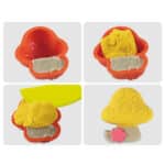 WOOPIE Piasek Kinetyczny 0,8 kg Zestaw w Koszyku z Foremkami +  / - 008