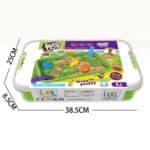 WOOPIE Piasek Kinetyczny 1,5 kg Zestaw XXL ZOO Safari Stolik z Foremkami - 004