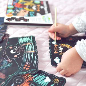 WOOPIE ART&FUN Zestaw Kreatywny Wydrapywanki dla Dzieci 7 el. - 002