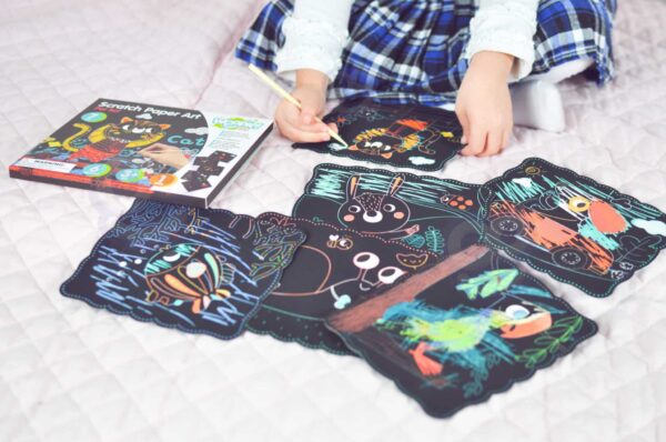 WOOPIE ART&FUN Zestaw Kreatywny Wydrapywanki dla Dzieci 7 el. - 004