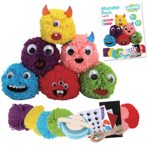 WOOPIE ART&FUN Zestaw Kreatywny Zrób Potworka Monster Pom - 001