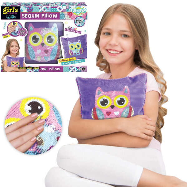 WOOPIE ART&FUN Zestaw Kreatywny Poduszka do Ozdobienia Sówka - 001