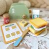 Drewniany Toster z Akcesoriami Woopie Green - Edukacyjny Zestaw FSC - 003